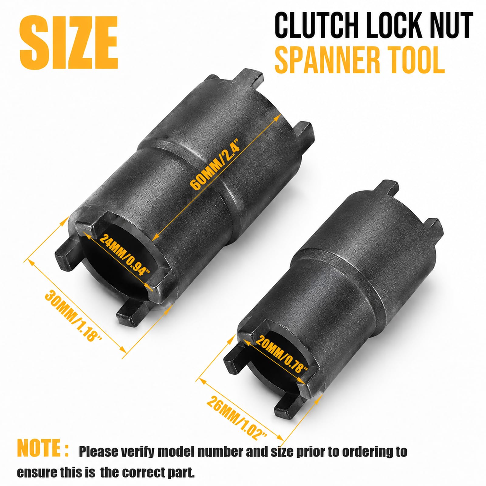 Amazon.com: Poweka 20mm 24mm Clutch Lock Nut Tool Wrench, Bipolar